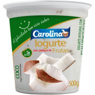 Iogurte Integral Carolina com Pedaços de Coco 500g