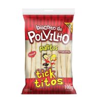 Biscoito de Polvilho Tick Titos Palitos 100g