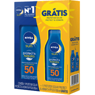 Kit Protetor Solar FPS 50 Nivea Sun Protect & Hidrata 200ml Grátis Protetor Solar FPS 50 100ml