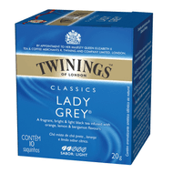 Chá Preto Twinings of London Lady Grey 10 Sachês 20g