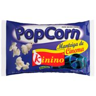 Pipoca de Micro-ondas Kinino Manteiga de Cinema 100g
