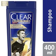 Shampoo Anticaspa Clear Sports Men Limpeza Profunda 400ml