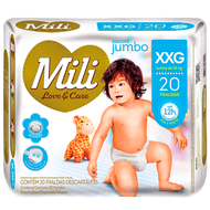 Fralda Mili Love Care Jumbo XXG 20 Unidades