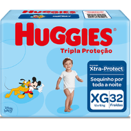 Fralda Huggies Infantil Tripla Proteção XG 32 Unidades