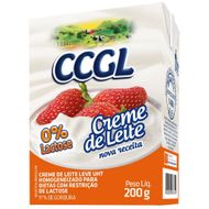 Creme de Leite CCGL Zero Lactose 17% de Gordura 200g