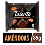 Chocolate Garoto Talento Meio Amargo com Amêndoas 85g