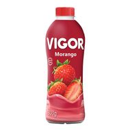 Iogurte Parcialmente Desnatado Morango Vigor Garrafa 800g