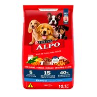 Ração Seca Alpo para Cães Filhotes Receitas Caseiras Carne, Leite e Cereais 10,1kg