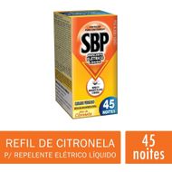 Repelente Elétrico Líquido SBP 45 Noites Citronela Refil 1 unidade 35ml