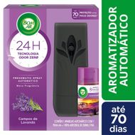 Aromatizador de Ambiente Bom Ar Automático Aerossol Freshmatic Campos de Lavanda Aparelho + Refil 250ml