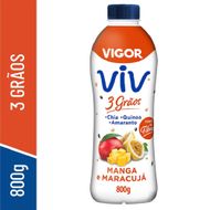 Iogurte Manga e Maracujá Vigor Viv 3 Grãos Garrafa 800g