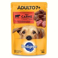 Ração Úmida Pedigree para Cães Adultos 7+ Carne ao Molho 100g
