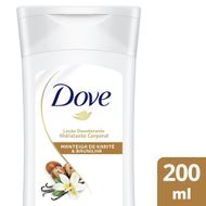 Loção Desodorante Dove Hidratante Corporal Manteiga de Karité e Baunilha 200ml