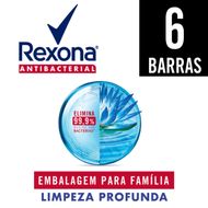 Sabonete em Barra Rexona Limpeza Profunda 84gr 6 unidades