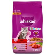 Alimento para Gatos Whiskas Filhotes 2 a 12 Meses Carne e Leite 900g