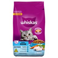 Alimento para Gatos Whiskas Castrados Adultos 1+ Peixe 900g