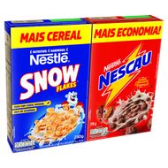 Kit Cereal Matinal Nestlé Nescau Chocolate 210g + Cereal Snow Flakes 230g