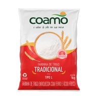Farinha de Trigo Coamo Tradicional Embalagem Papel 1kg