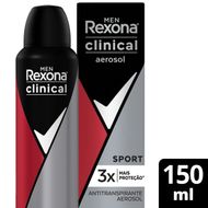 Antitranspirante Aerossol Sport Rexona Clinical Men 150ml