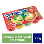 Petit Suisse Danoninho Petit Suisse Morango, Banana e Maçã-Verde 320g 8 unidades
