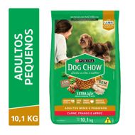 Ração Purina Dog Chow Cães Adultos Porte Pequeno Sabor Carne, Frango e Arroz 10,1kg