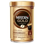 Café Solúvel em Pó Nescafé Gold Equilibrado 100g