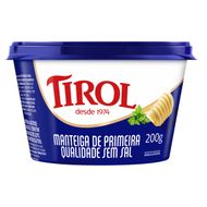 Manteiga Tirol Extra sem Sal 200g