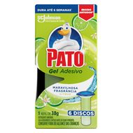 Desodorizador Sanitário Pato Gel Adesivo Citrus Refil 6 Discos