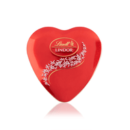 Trufa de Chocolate Suíça ao Leite Recheio Cremoso Coração Lindt Lindor Lata 50g 4 Unidades