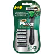 Aparelho para Barbear Bic Flex 3 Hybrid Sensitive com 5 Cargas