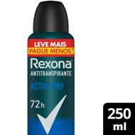 Desodorante Antitranspirante Aerosol Rexona Men Active Dry 250ml
