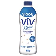 Iogurte Tradicional Vigor Viv 3 Grãos Garrafa 800g