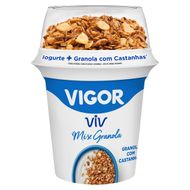 Iogurte Integral com Granola e Castanhas Vigor Viv Mix Copo 140g