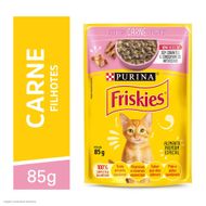 Ração Úmida Purina Friskies para Gatos Filhotes Carne ao molho 85g