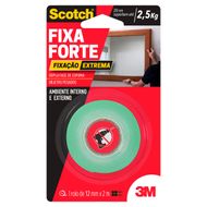 Fita Dupla Face Scotch Espuma Fixa Forte 12mm x 2m