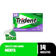 Chiclete Trident Menta 25,2g - Embalagem Econômica 14 unid
