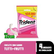 Chiclete Trident Tutti-Frutti 32g - Pacote Com 4 embalagens
