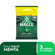Bala Menta Halls Pacote 84g 3 Unidades Leve Mais Pague Menos