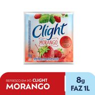 Refresco em Pó Morango Zero Açúcar Clight Pacote 8g