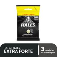 Bala Halls Extra Forte Pacote Com 3 Unidades