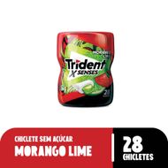 Chiclete Trident X Senses Morango Lime Zero Açúcar 54g