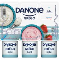 Iogurte Grego Danone Light Original e Morango 510g 6 unidades