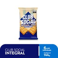Biscoito Salgado Club Social Integral Multipack 144g