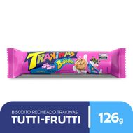 Biscoito Recheado Trakinas Bubbaloo Tutti-Frutti 126g