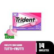 Chiclete Trident Tutti-frutti embalagem econômica 25,2g