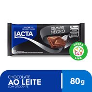 Chocolate ao Leite Lacta Diamante Negro Pacote 80g