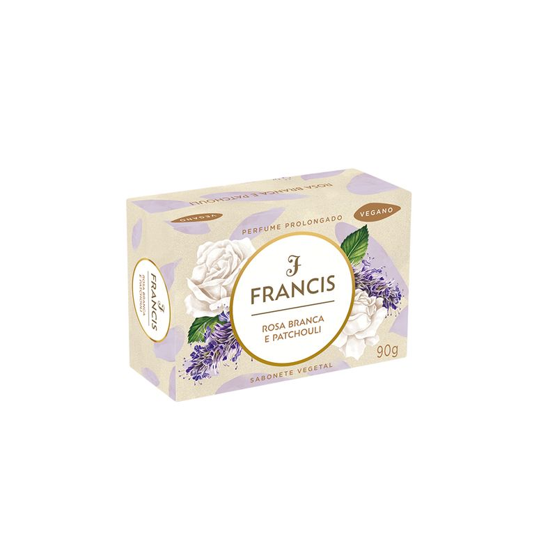 Sabonete Francis Rosa Branca E Patchouli 90g - Super Muffato Delivery