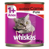 Patê Whiskas Gatos Adultos 1+ Carne 290g