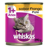 Patê Whiskas Gatos Adultos 1+ Frango 290g