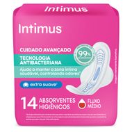 Absorvente Intimus Antibacteriano Ultrafino Com Abas 14 Unidades
